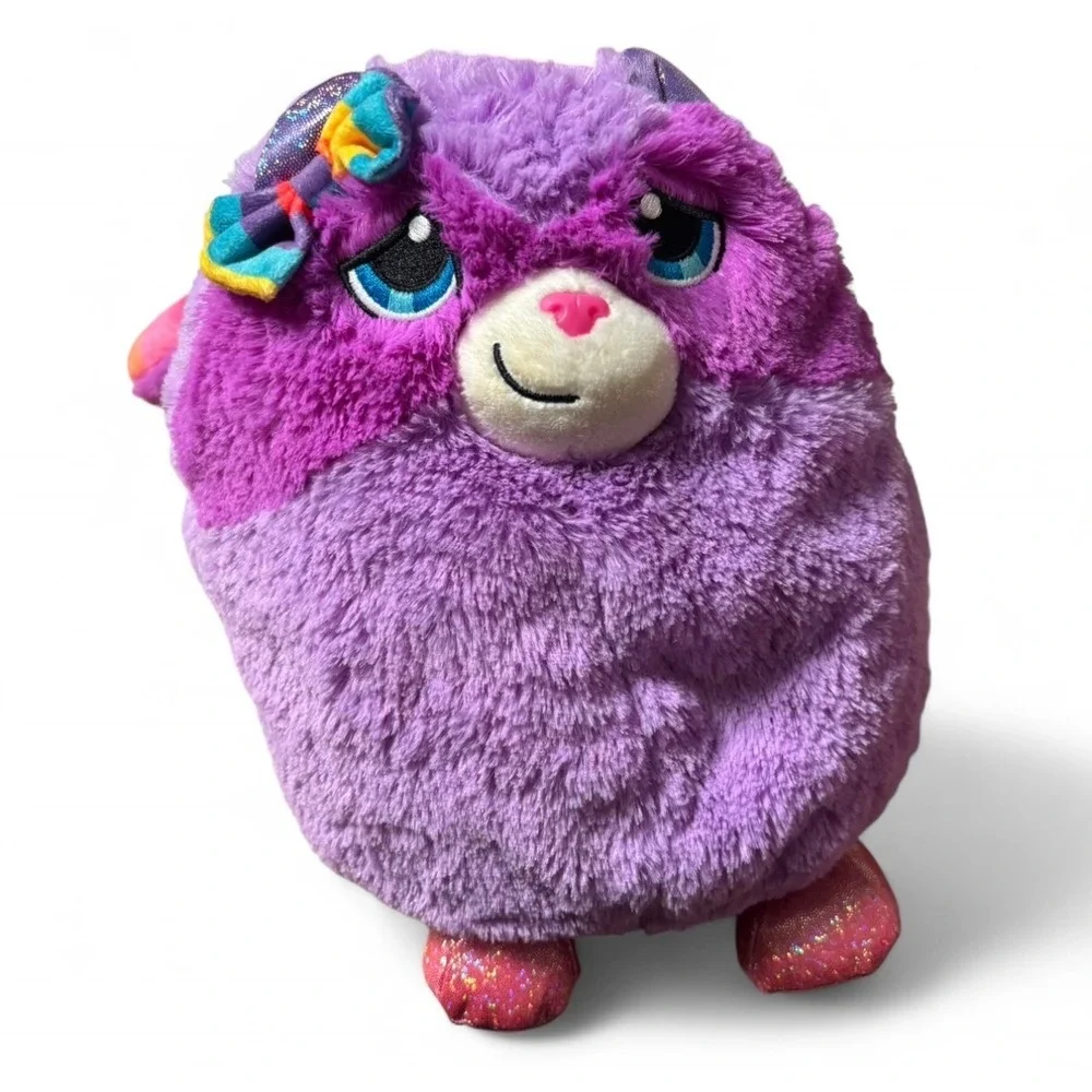 Misfittens Purple Rainbow Tail Cat Plush Stuffed‎ Animal Toy Sparkly Feet Bow